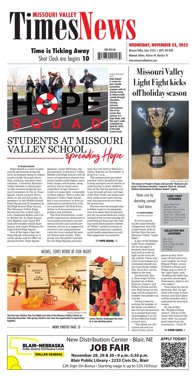 Wednesday, Nov. 23, 2022 | Missouri Valley Times News